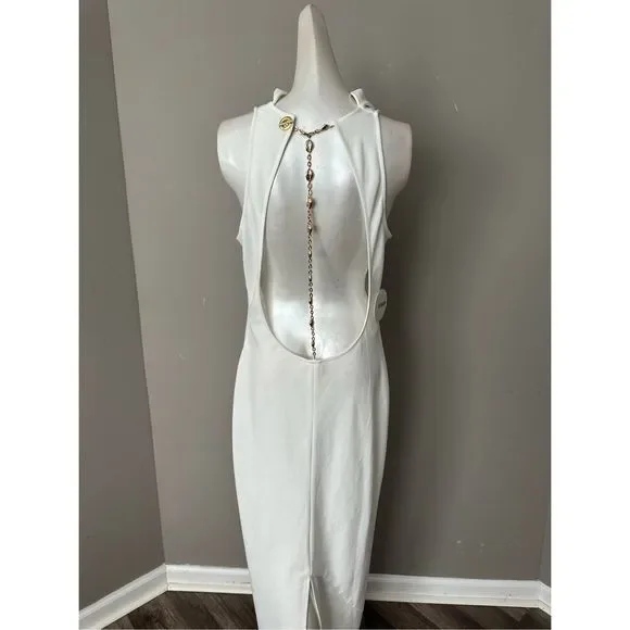 chinese dress ladies La Lune Plunged Cross Back Maxi Dress | Graphite | Dresses main image 1